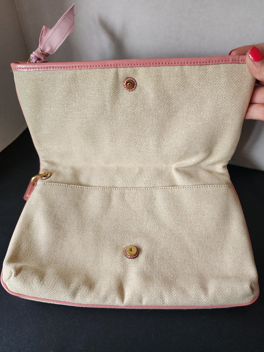 Coach Tattoo Canvas Foldover Clutch, Lurex, EUC, 2009, 42671 - Picture 7 of 9